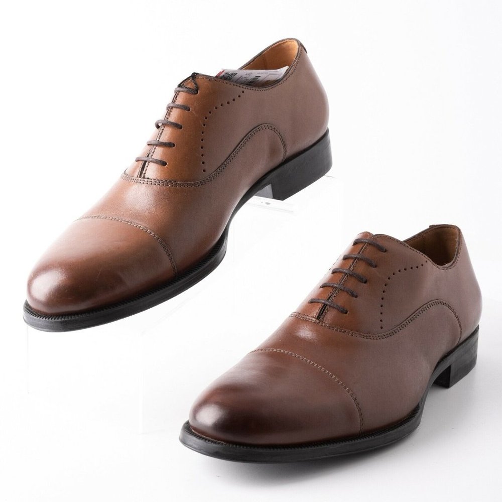 Zara Mens Brown Leather Oxford Dress Shoe Sz 10 43
